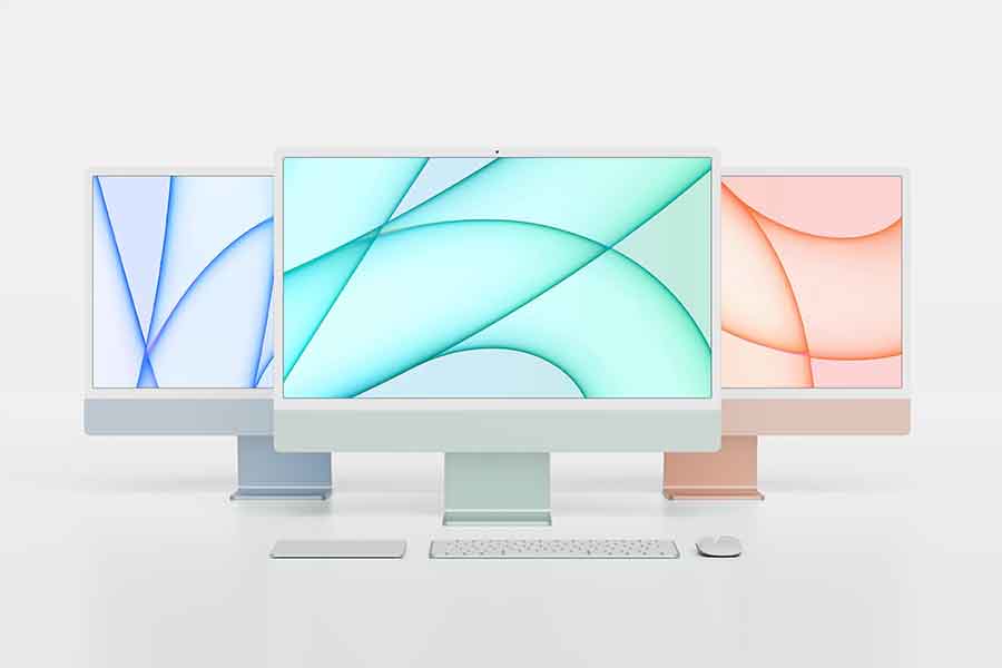The New iMac 24” Mockup Set | 2021