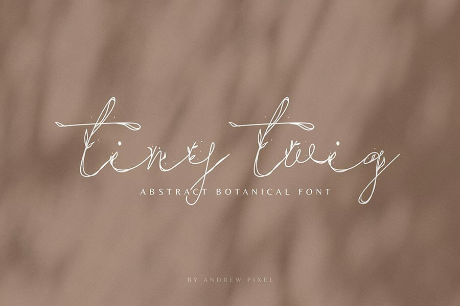 Tiny Twig — Botanical Display Font