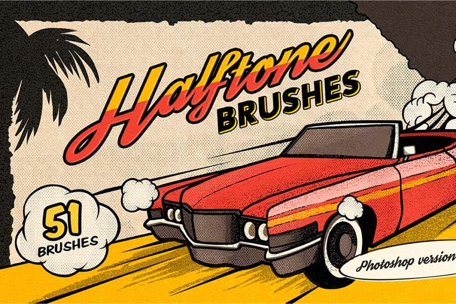 Vintage Comics Halftone Brushes