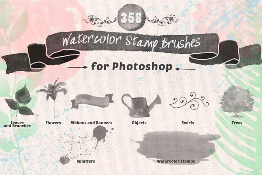 Watercolor PS Stamp Brushes