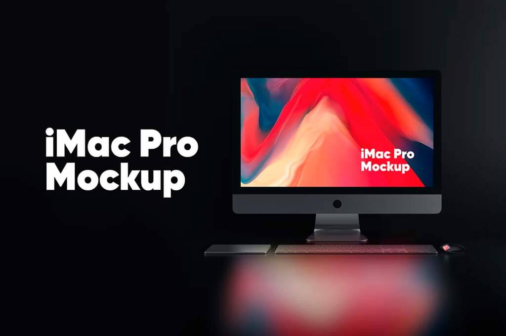 iMac Pro Night Version Mockup