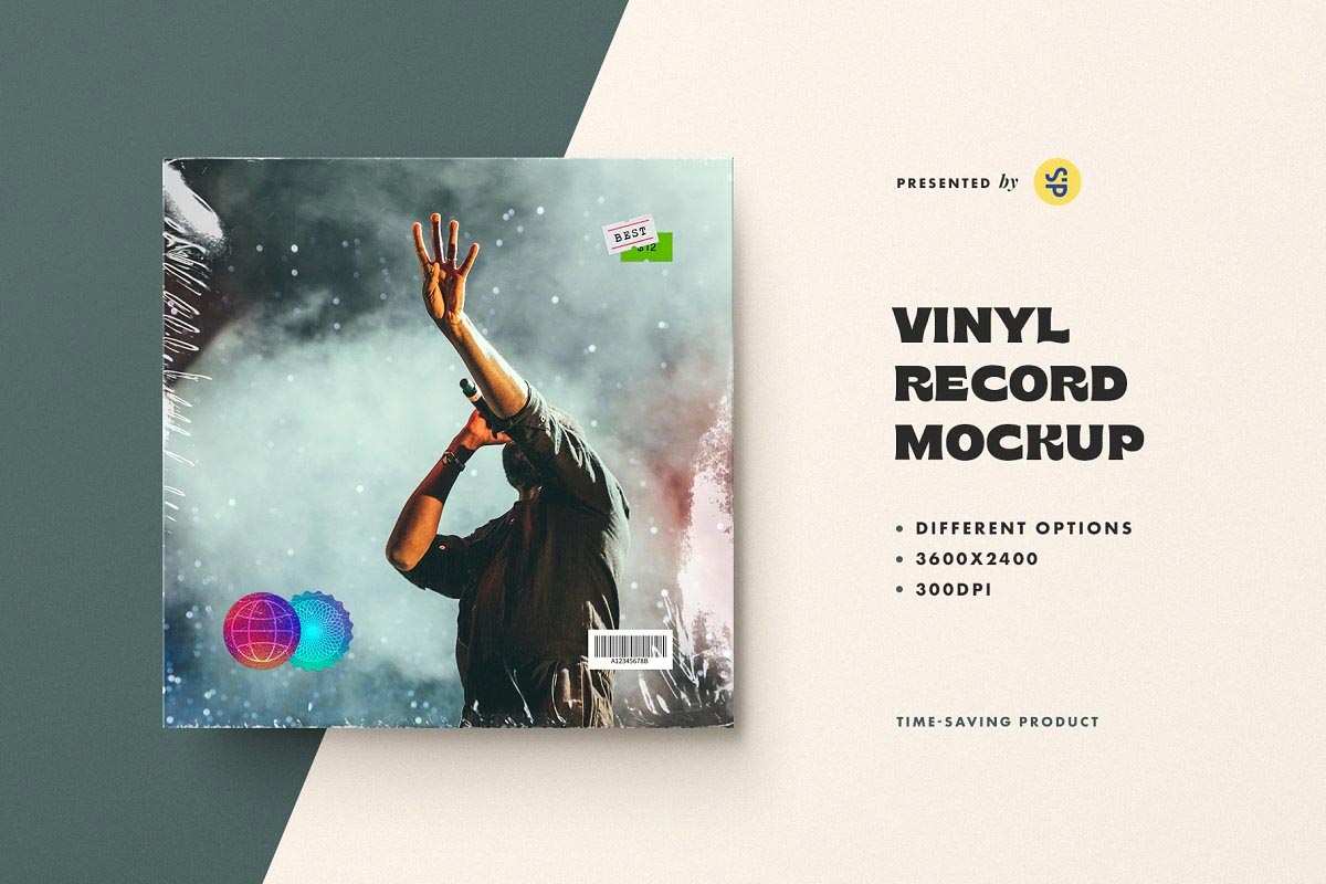 Freebie: Vinyl Record Mockup — download on The