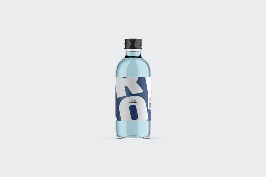 Glass Bottle with Matte Label
