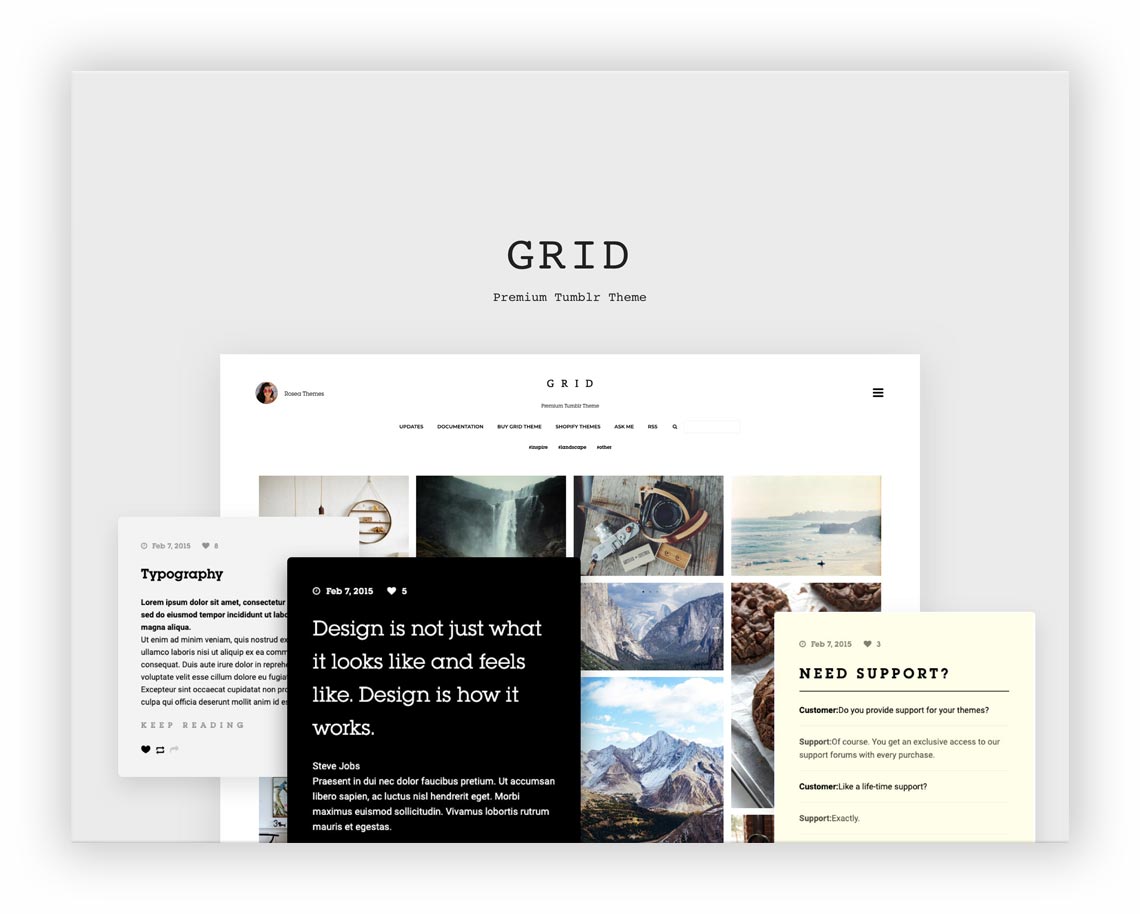 Grid — Responsive Tumblr Theme