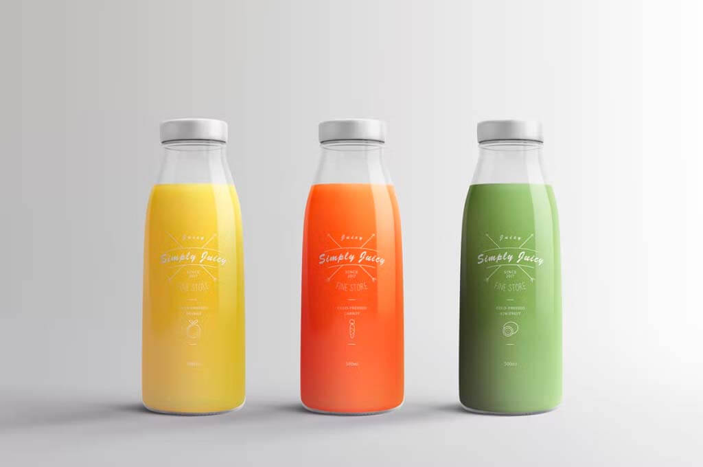 Juice Bottle Packaging Mockups Vol.1