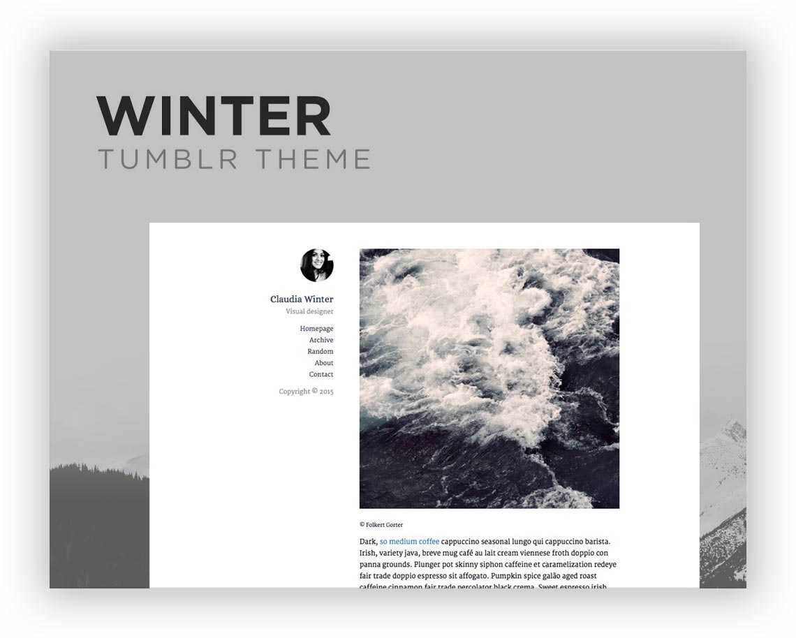 Winter Tumblr Theme