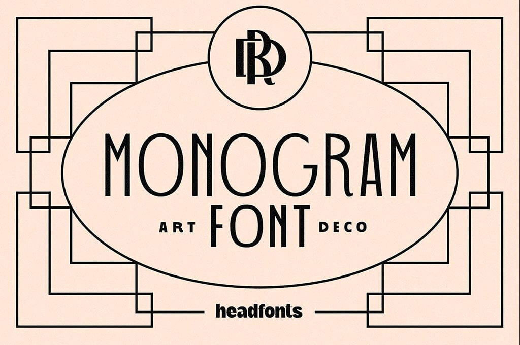 Art Deco Monogram Font