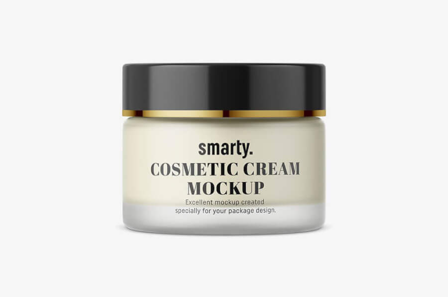 Cosmetic Cream Jar Mockup / Frosted