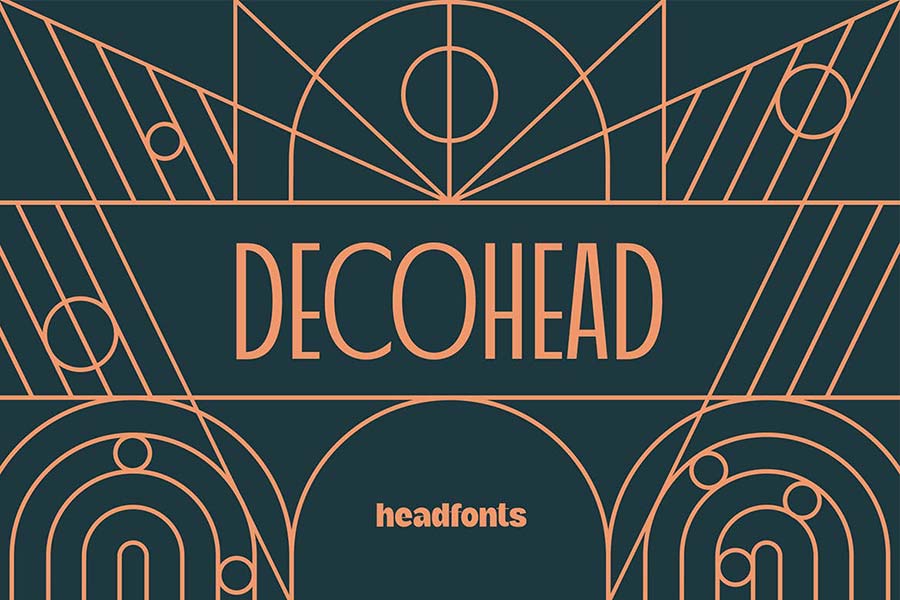 Decohead Typeface | Art Deco Font