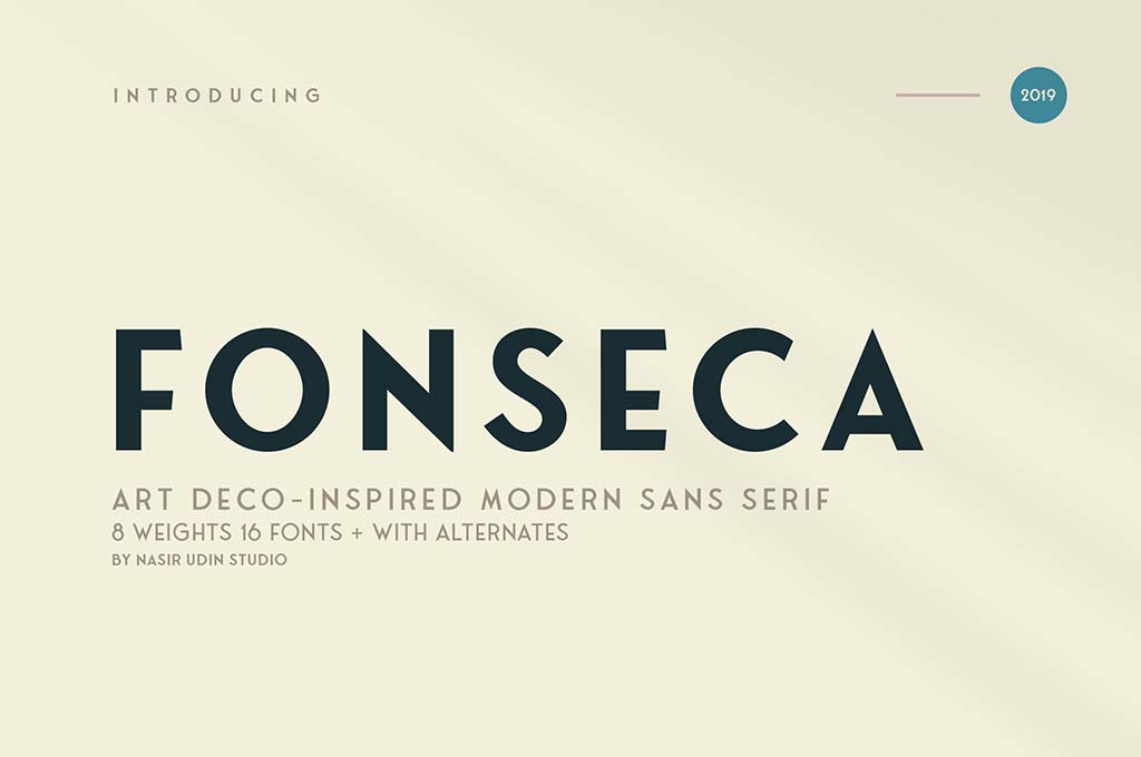 Fonseca — Art Deco Font Family Pack