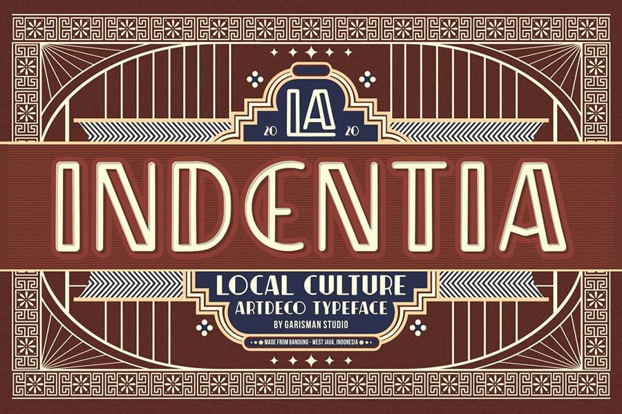Indentia — Art Deco Typeface