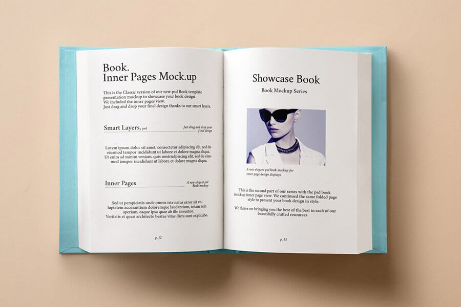 PSD Hardback Book Inner Mockup