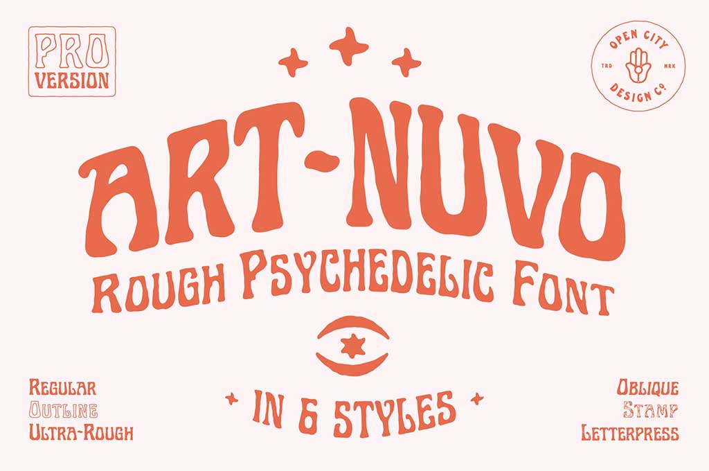 Art-Nuvo — Rough Psychedelic Font