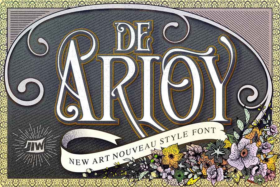 De Arloy Typeface | New Art Nouveau Style