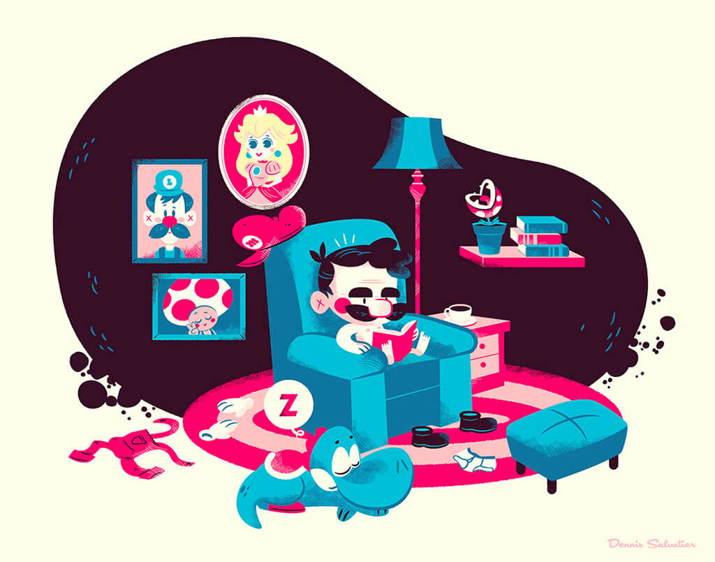 Mario Fan Art by Dennis Salvatier