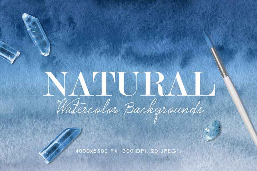 Natural Ombre Watercolor Backgrounds
