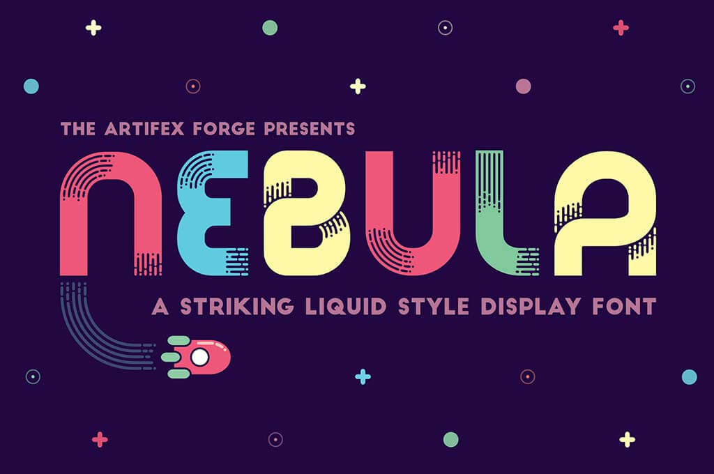 Nebula — A Liquid Style Font