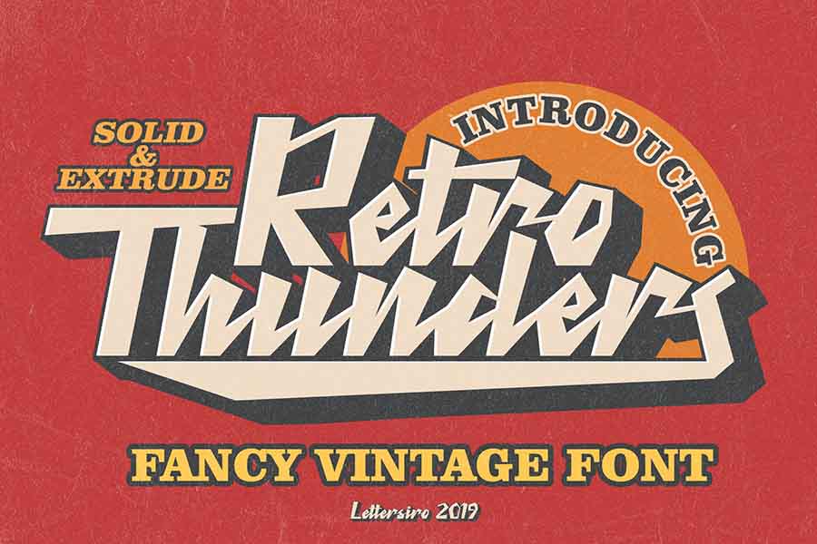 Retro Thunders — Retro Font