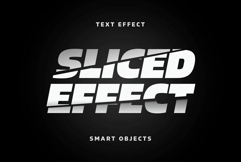 Sliced Letters Text Effect
