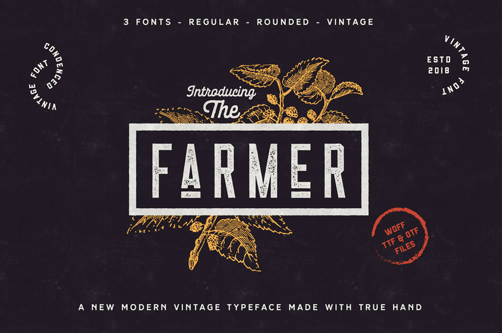 The Farmer Font – Condensed Typeface
