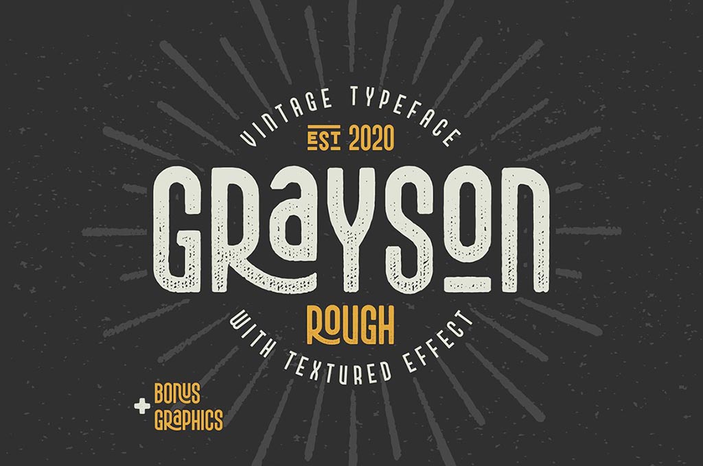 Grayson Rough Font and Graphics