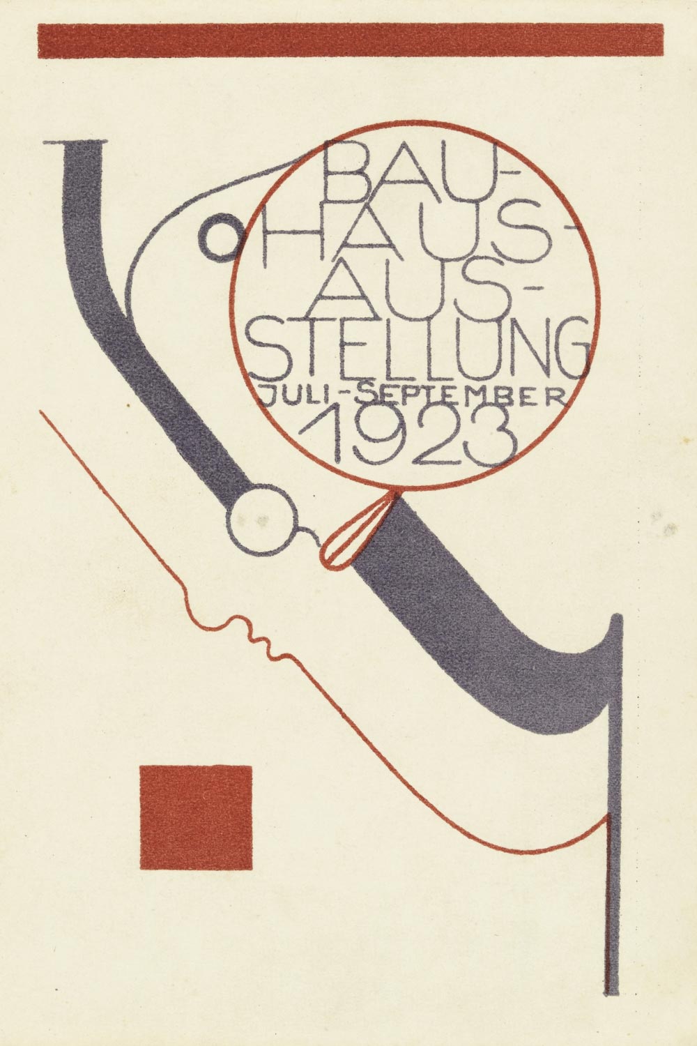 Postcard for the Bauhaus Exhibition by Oskar Schlemmer (1923)