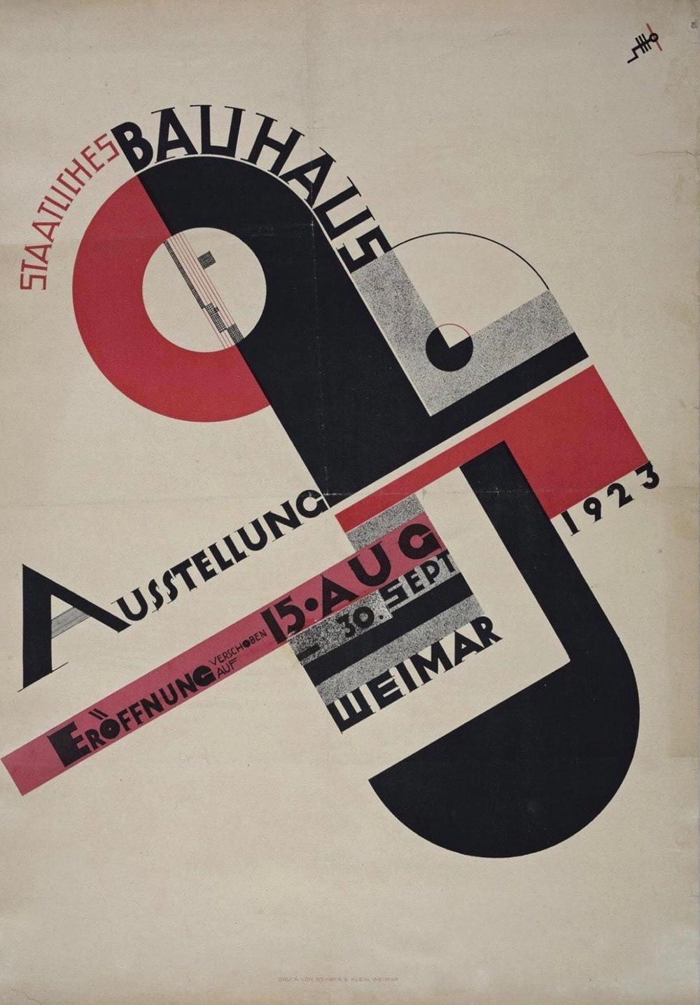 Poster for the Bauhausaustellung by Joost Schmidt (1923)