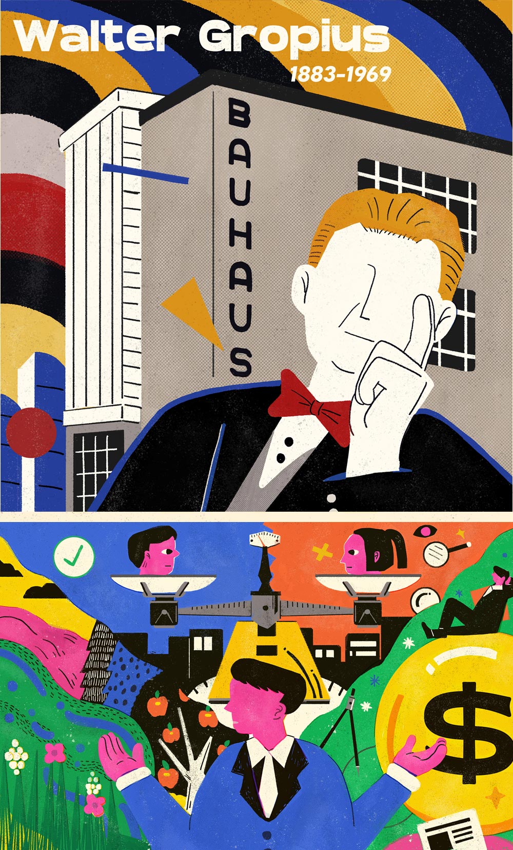 Premium-Poster Bauhaus THE USUAL DESIGNERS 