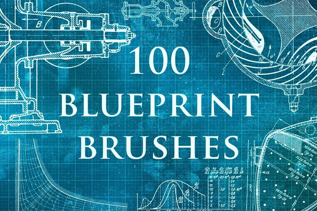 100 Blueprint Technology Brushes