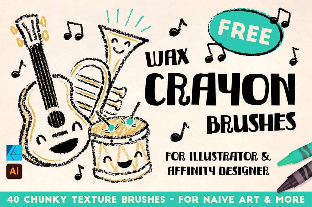 Free Wax Crayon Brushes for Affinity Designer