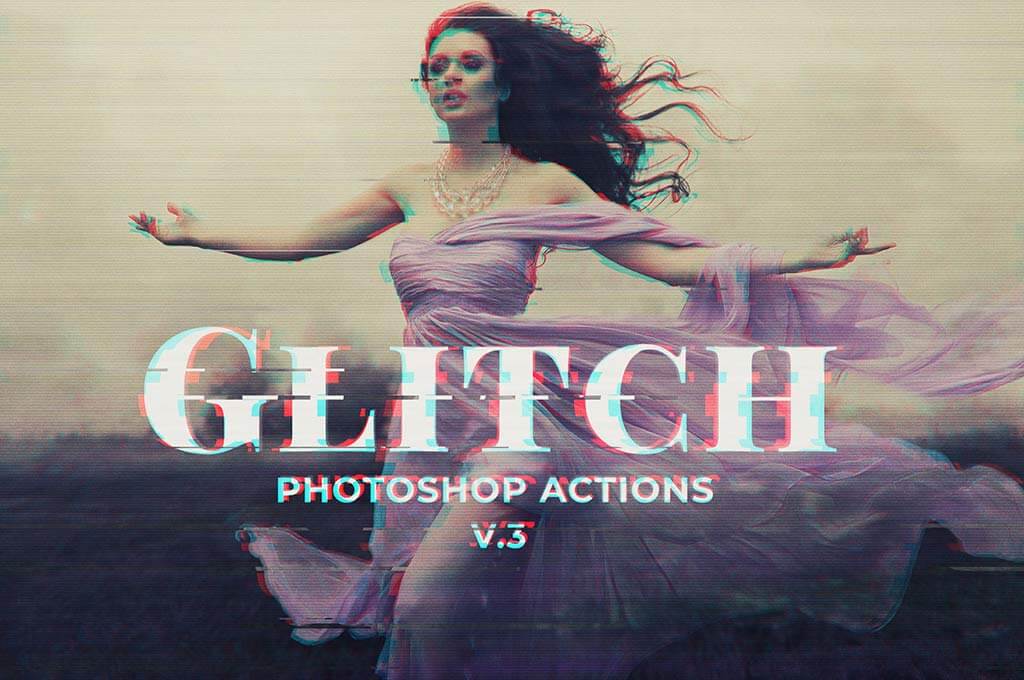Glitch Photoshop PSD Template