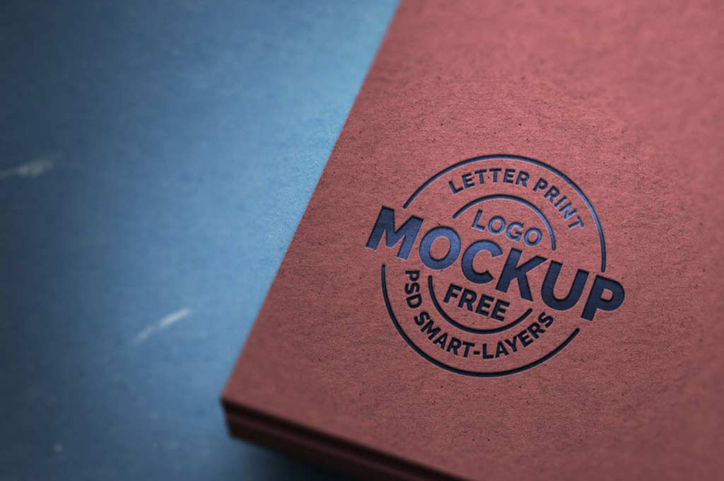 Paper Letterpress Logo Mockup
