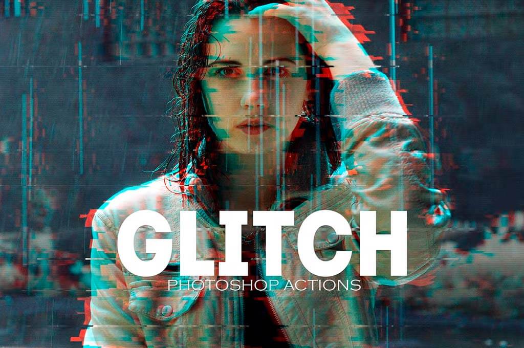 Free Digital Glitch Text Effect (PSD)