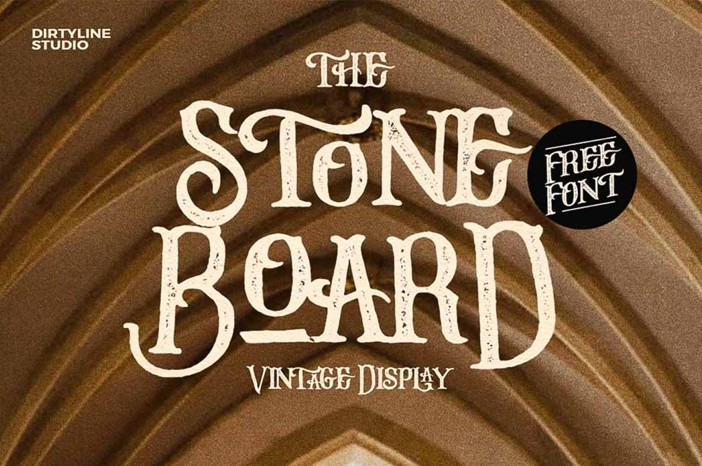 Stone Board — Free Vintage Display Font