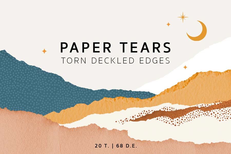 Torn Deckled Paper Edges