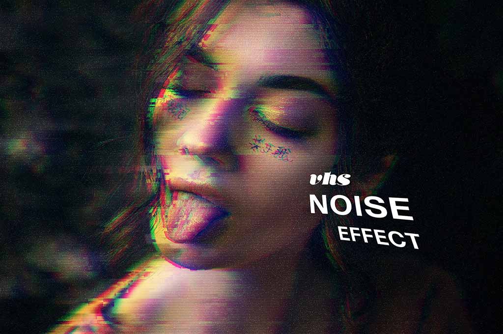 VHS Noise Photo Effect