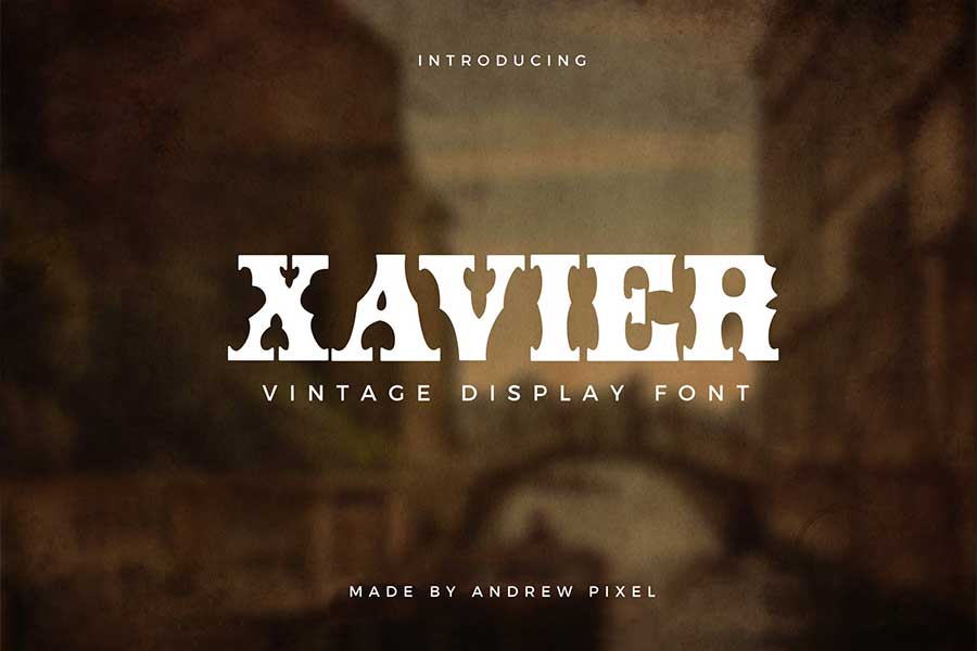 Xavier — Vintage Display Font