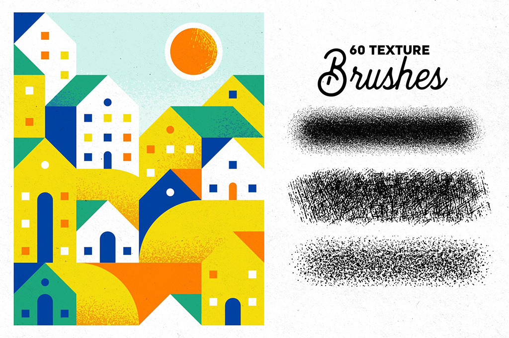 60 Vector Texture Brushes