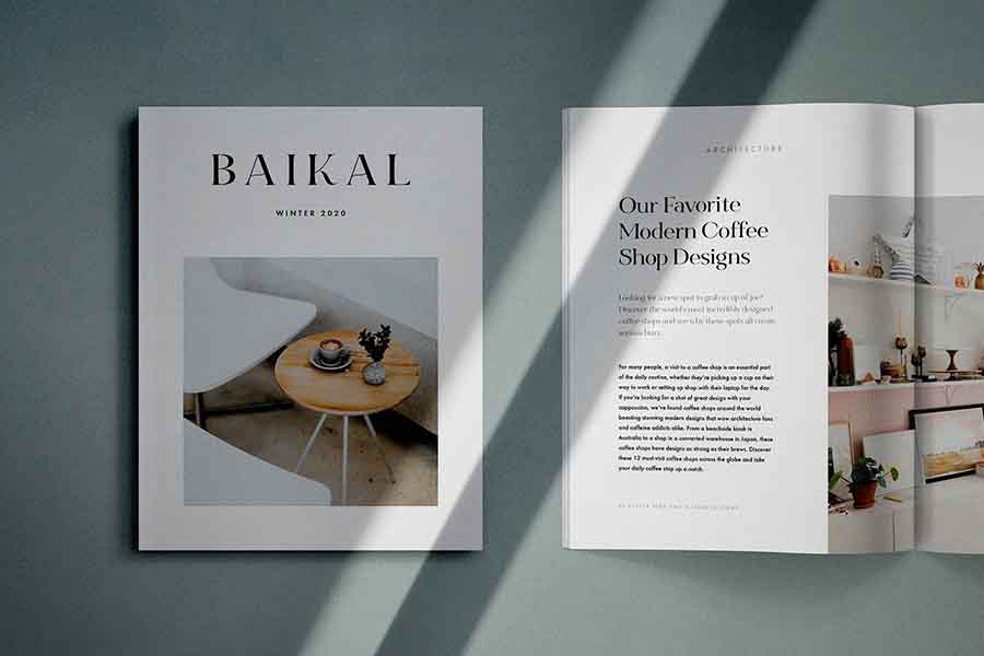 Catalog Cover and Spread Mockup