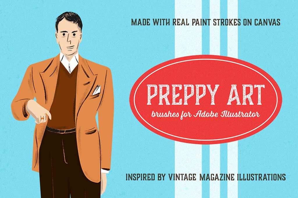Preppy Art Illustrator Brushes
