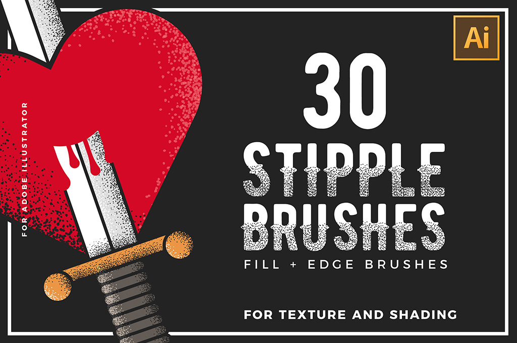 Stipple Brushes for Illustrator
