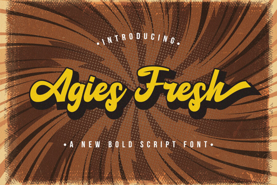 Agies Fresh — Retro Bold Script Font
