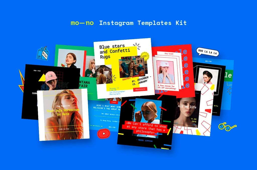 Mono Instagram Templates Kit