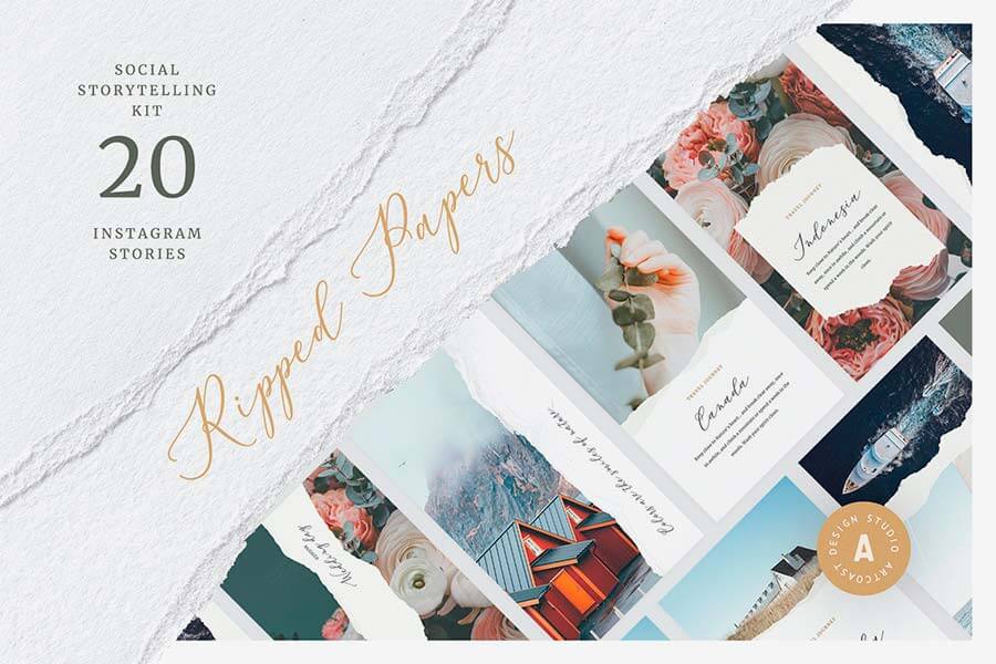 Ripped Papers — Instagram Templates