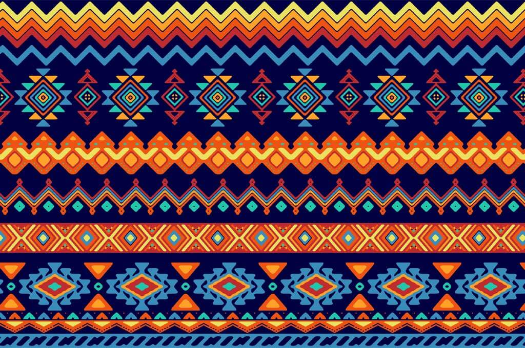 Abstract Shapes Pattern in Ethnic Style