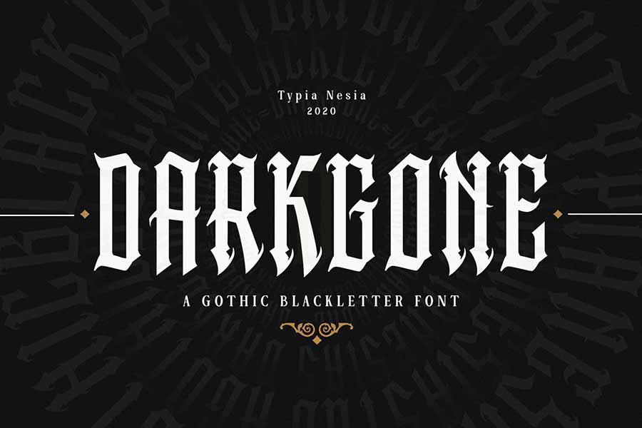 Darkgone — Gothic Blackletter Font