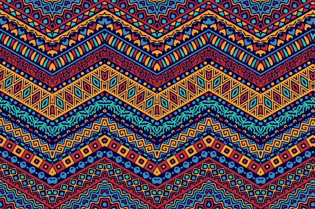 Full Color Pattern with Ethnic Ornaments