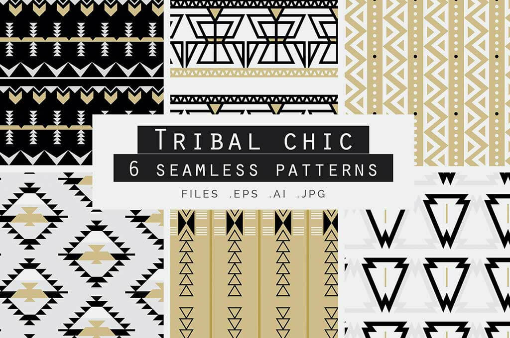Tribal Chic Seamless Vector Patterns