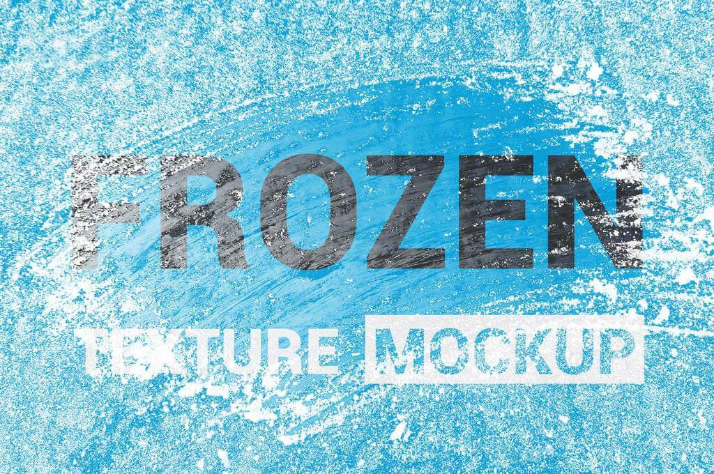 Ice Frozen Texture Mockup