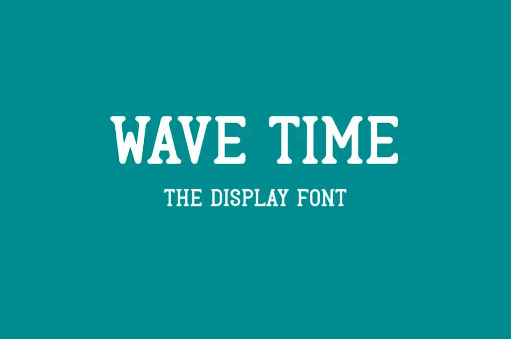 Wave Time Display Font